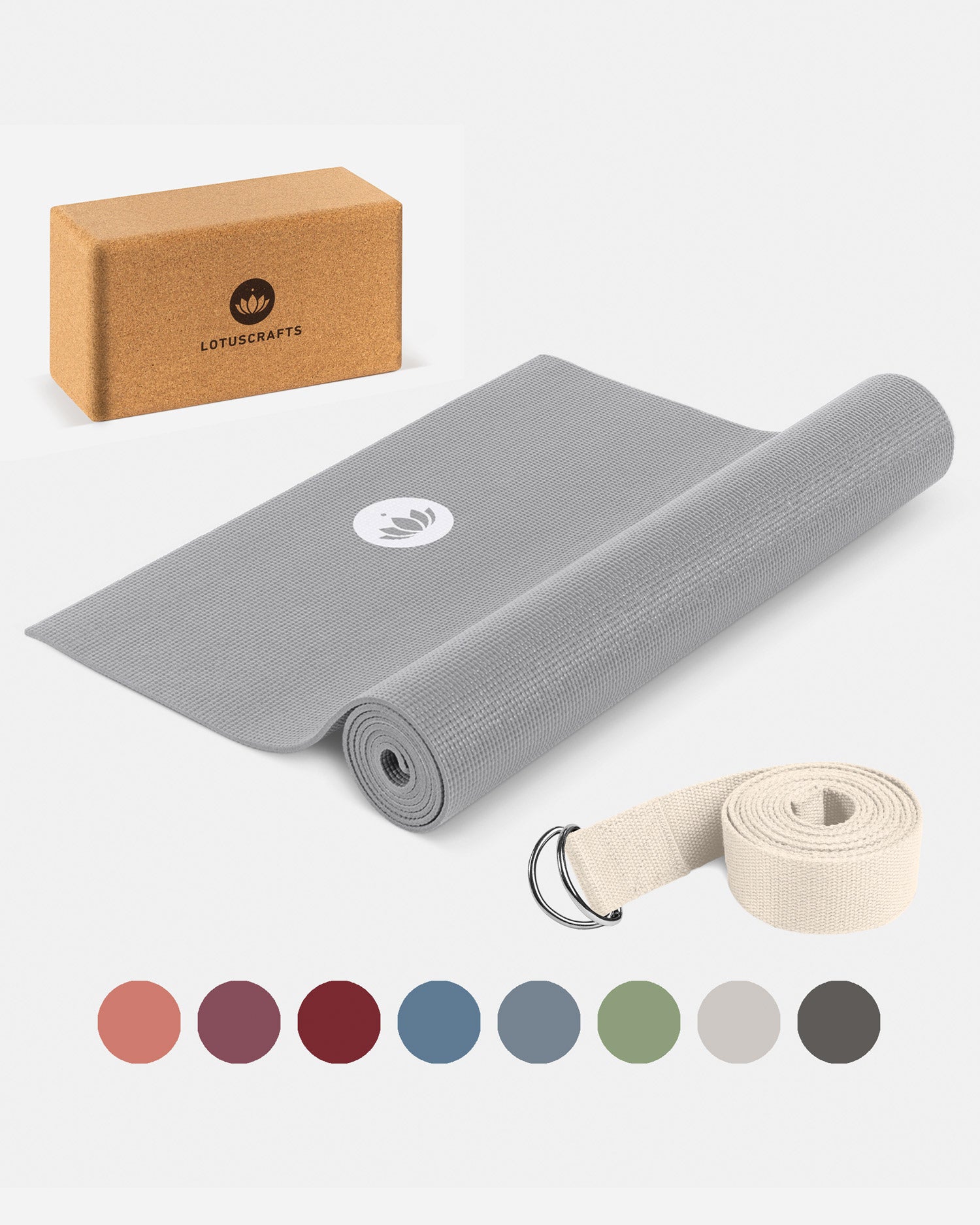 Yoga mat cheap and block set